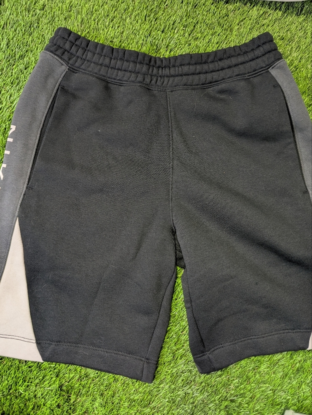 Nike Black and Gray Kids Shorts Size Large